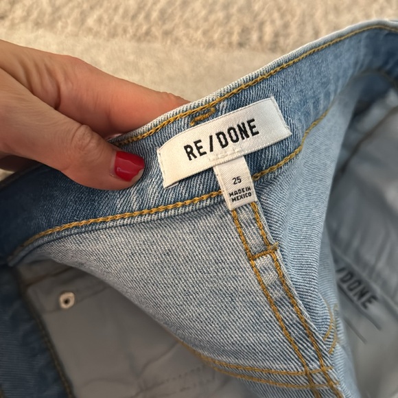 Redone 70s Stove Pipe High-Rise Stretch Crop Jeans. Size 25. - Picture 2 of 3